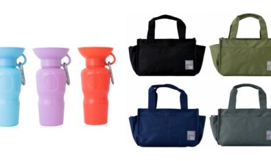 【おでかけアイテム】給水ボトルお散歩バッグセット　AUTO PET MUG/OSAMPO BAG